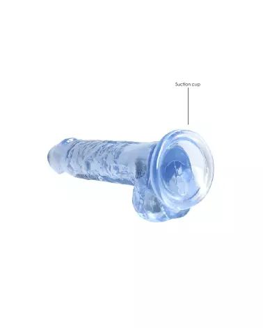 Dildo réaliste avec testicules Jelly 17 cm marque RealRock by Shots-5