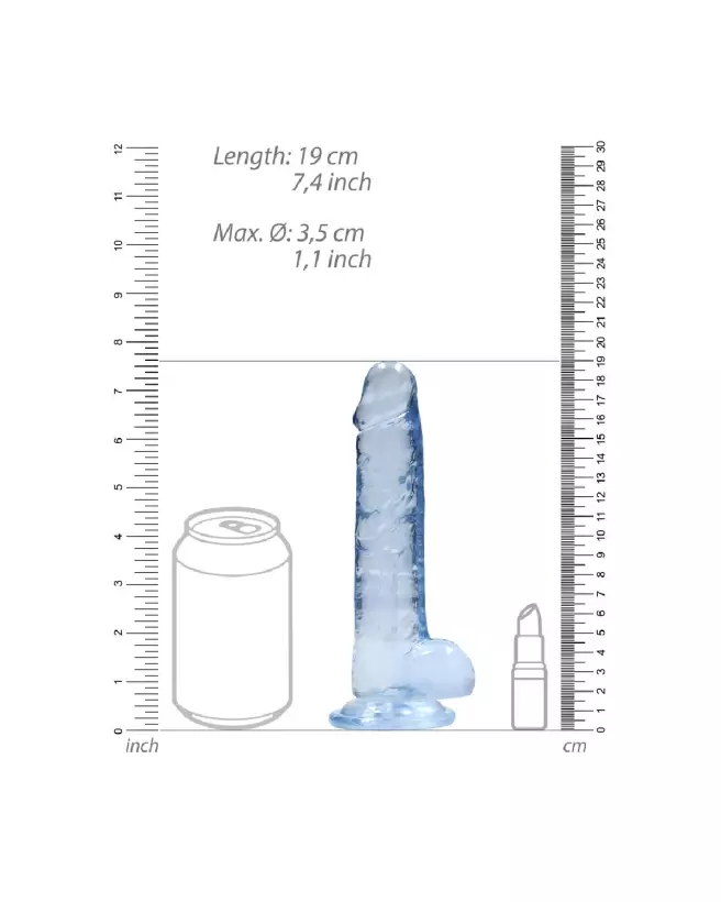 Dildo réaliste avec testicules Jelly 17 cm marque RealRock by Shots-6
