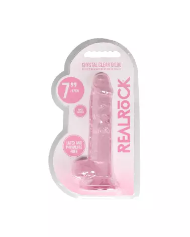 Dildo Réaliste RealRock avec Testicules 7 Pouces 18 cm en Gelée-2