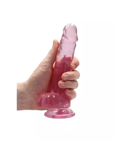 Dildo Réaliste RealRock avec Testicules 7 Pouces 18 cm en Gelée-7
