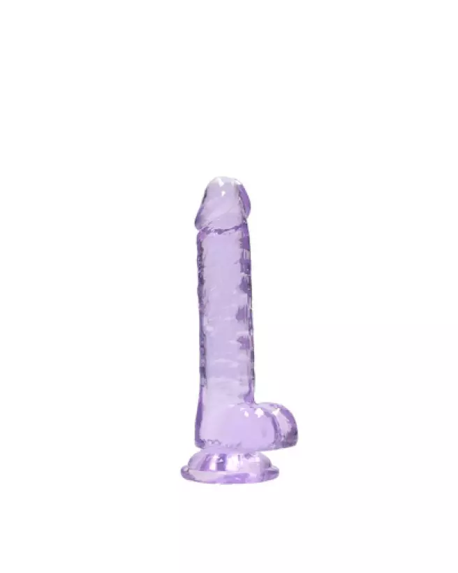 Dildo réaliste Jelly 18cm RealRock by Shots avec testicules-1