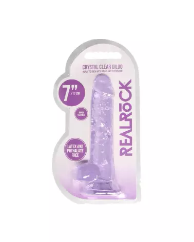 Dildo réaliste Jelly 18cm RealRock by Shots avec testicules-2