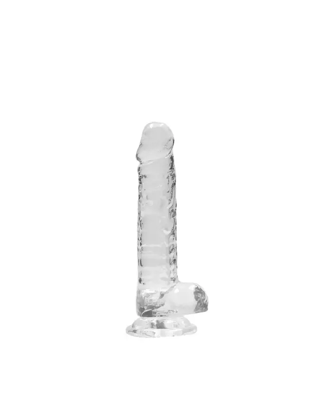 Image Dildo Réaliste Jelly 18 cm avec Testicules - RealRock by Shots-3