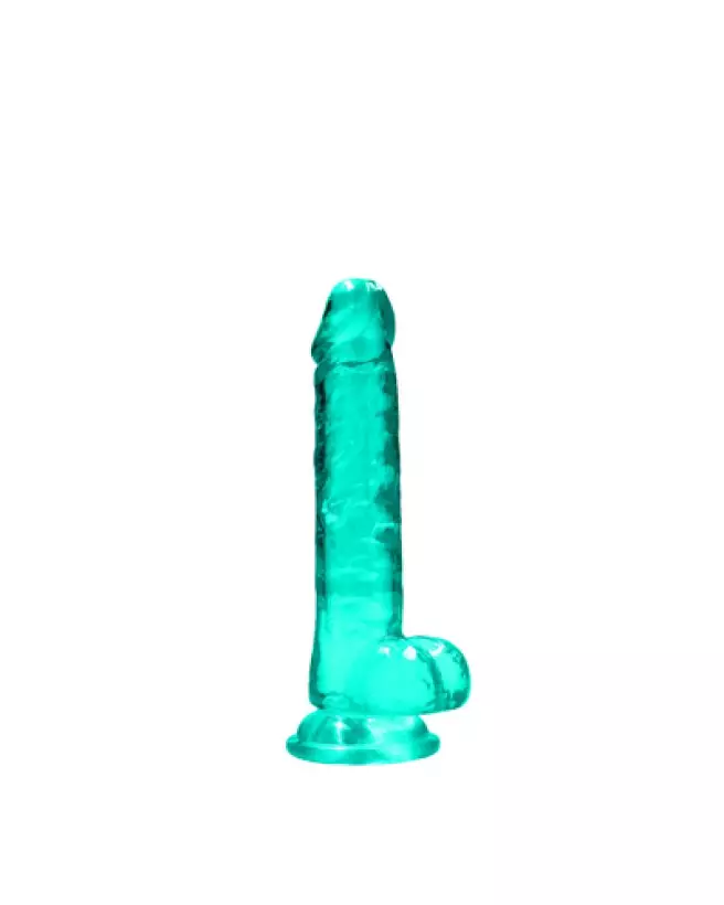 Dildo réaliste Jelly avec testicules RealRock by Shots 17 cm-1