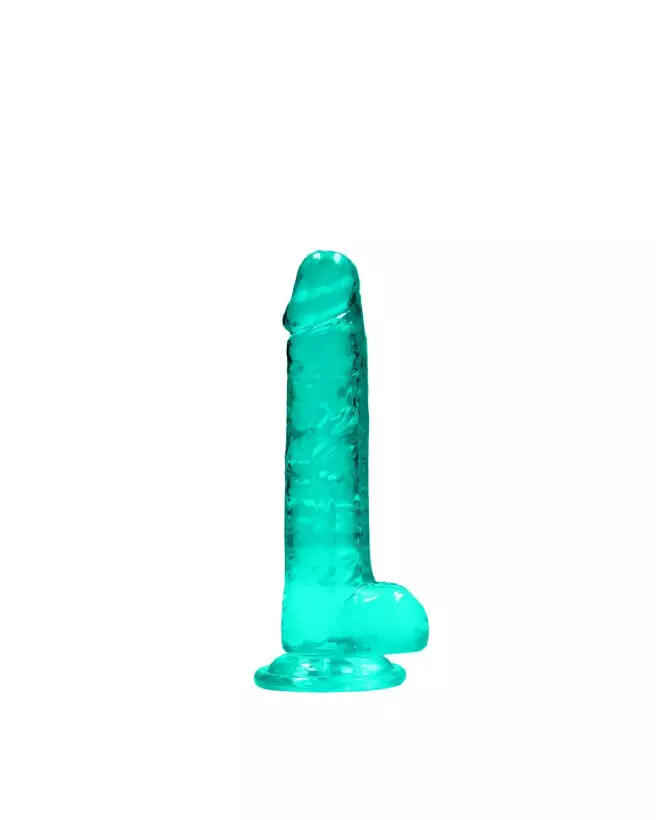 Dildo réaliste Jelly avec testicules RealRock by Shots 17 cm-3