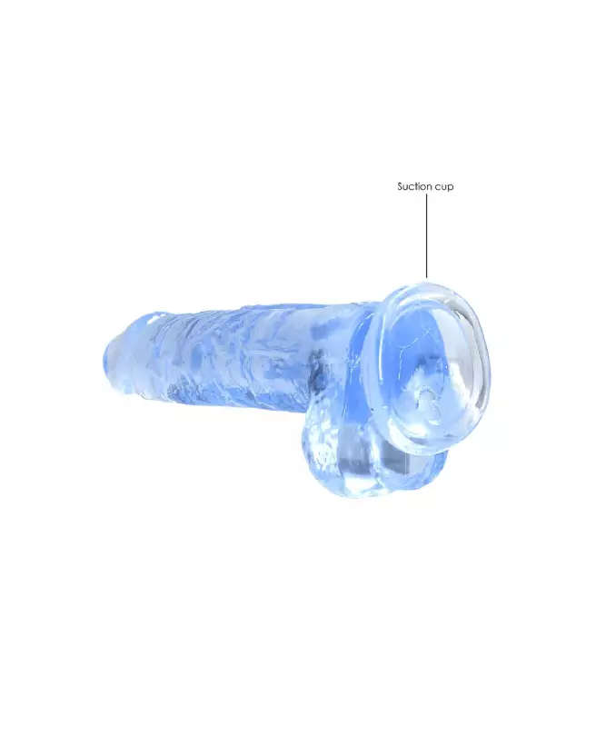 Dildo réaliste Jelly avec testicules de RealRock by Shots, 21 cm-5