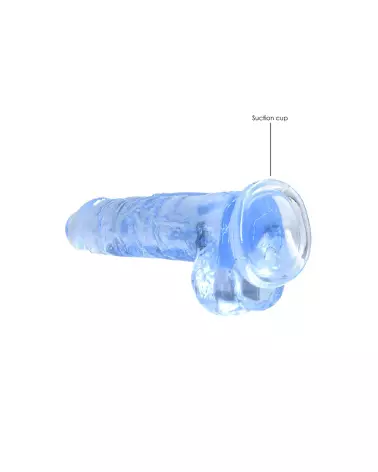 Dildo réaliste Jelly avec testicules de RealRock by Shots, 21 cm-5