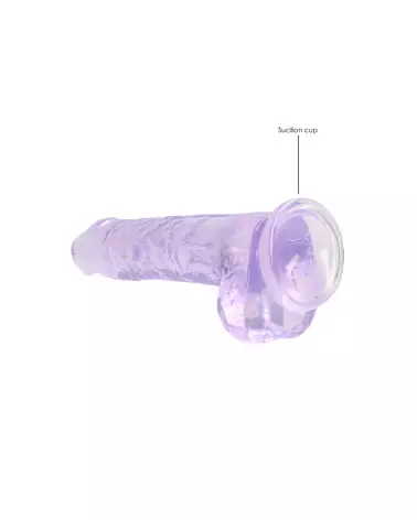 Dildo réaliste RealRock by Shots avec testicules et ventouse, 21 cm en silicone Jelly-5