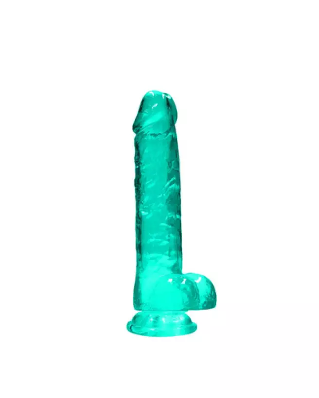 Dildo réaliste avec testicules RealRock by Shots en gelée 21 cm-1