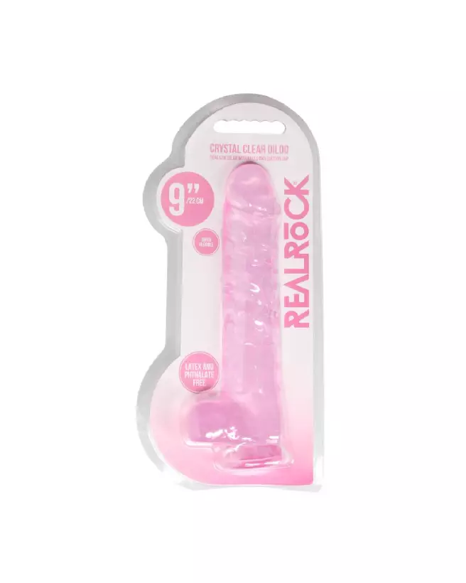 Dildo réaliste RealRock avec testicules en Jelly de 9 pouces / 23 cm-2