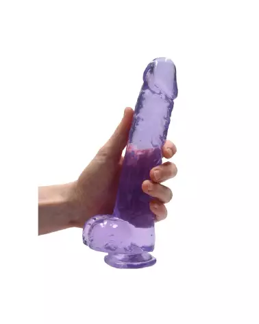 Dildo réaliste Jelly 23 cm avec testicules de RealRock-7