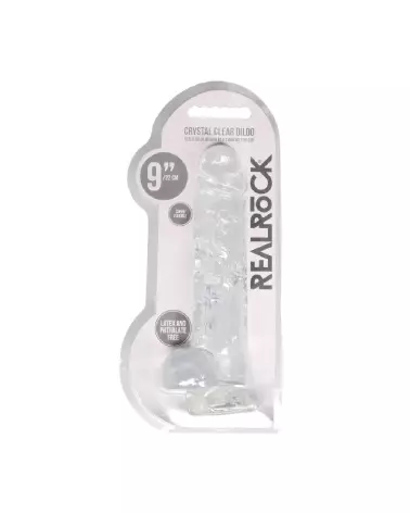 Dildo réaliste RealRock 9 pouces avec testicules en Jelly-2