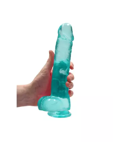 Image Dildo Réaliste Jelly 9 pouces RealRock by Shots avec testicules-7