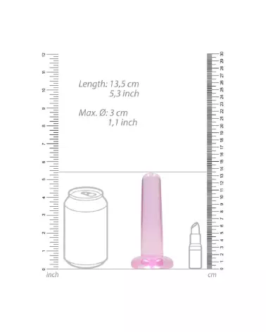Dildo Non-Réaliste RealRock avec Ventouse en Jelly-4