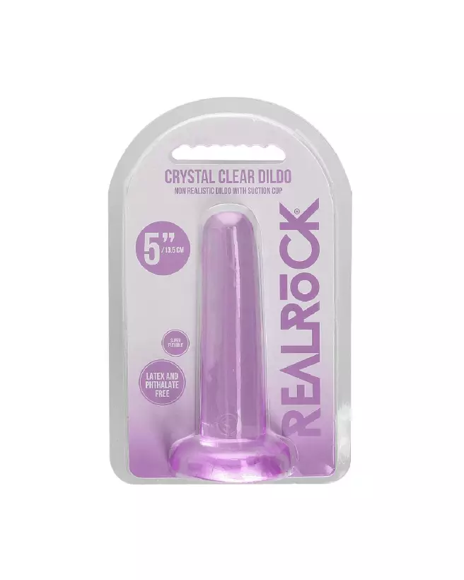 Dildo non-réaliste en jelly avec ventouse RealRock by Shots-2