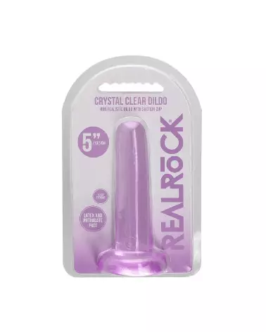 Dildo non-réaliste en jelly avec ventouse RealRock by Shots-2