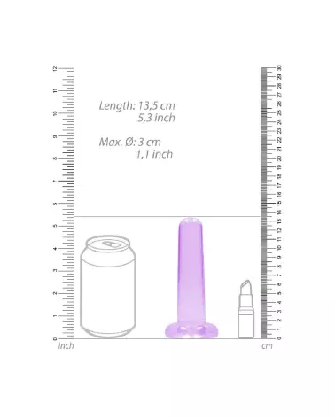 Dildo non-réaliste en jelly avec ventouse RealRock by Shots-4