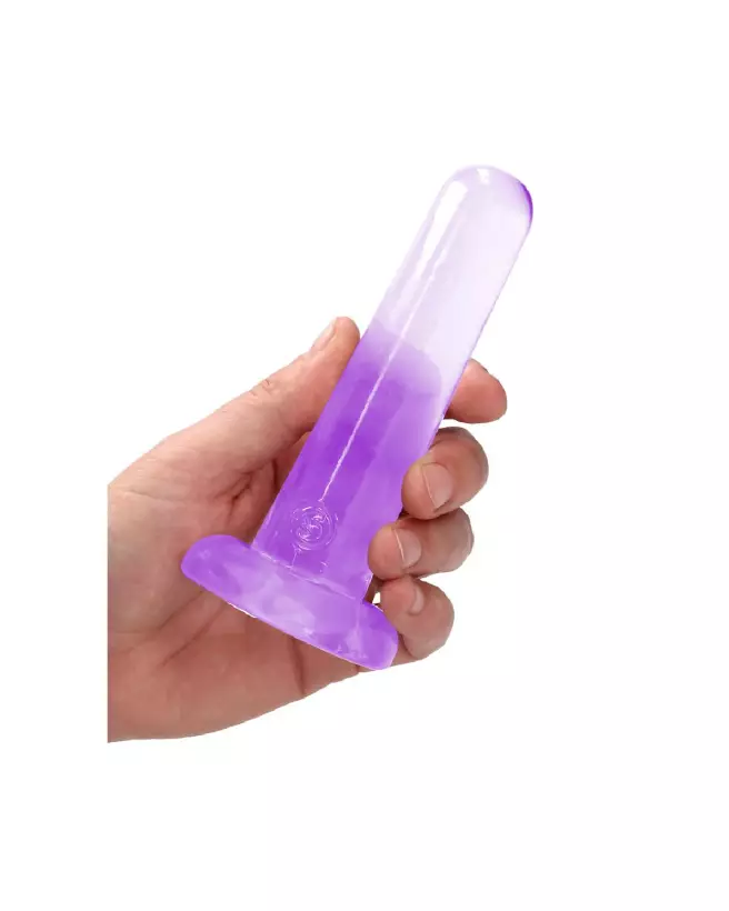 Dildo non-réaliste en jelly avec ventouse RealRock by Shots-6