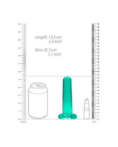 Dildo non-réaliste RealRock by Shots en Jelly avec ventouse, 13.5 cm-4