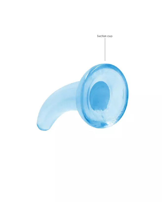 Dildo non-réaliste en jelly avec ventouse RealRock by Shots-3