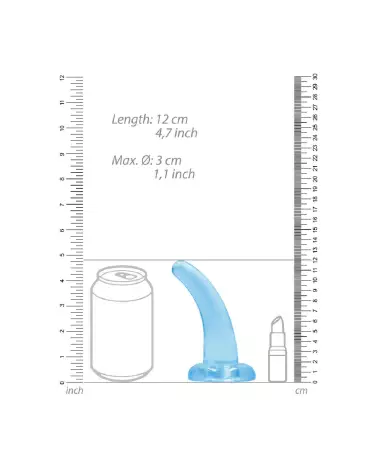Dildo non-réaliste en jelly avec ventouse RealRock by Shots-4