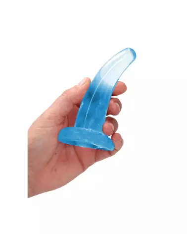 Dildo non-réaliste en jelly avec ventouse RealRock by Shots-5