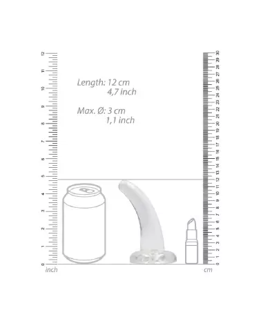 Image du Dildo Non-Réaliste Jelly avec Ventouse de RealRock by Shots, 11,5 cm-4