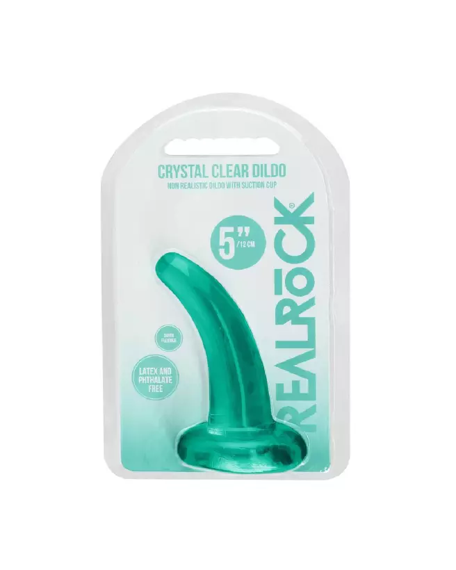 Dildo non-réaliste en jelly avec ventouse RealRock by Shots-2