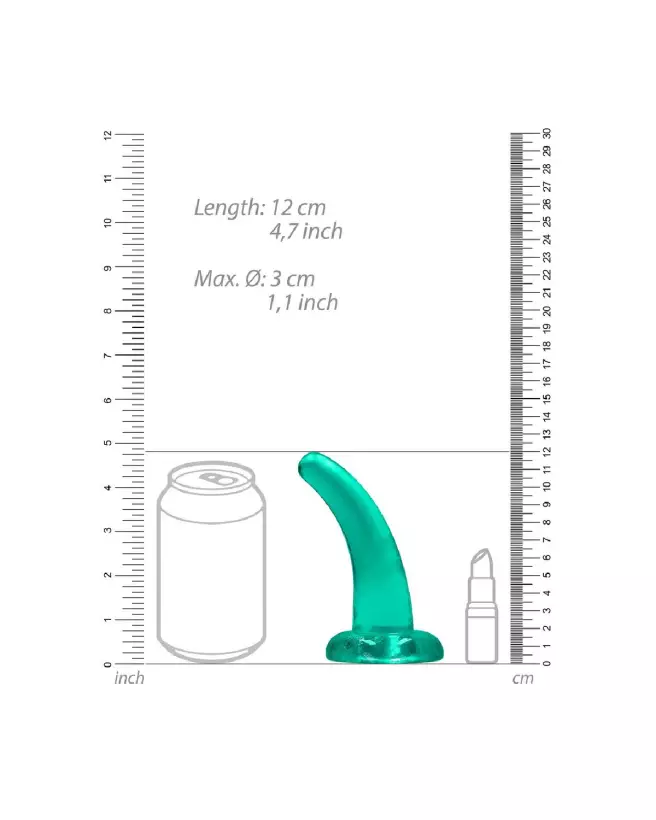 Dildo non-réaliste en jelly avec ventouse RealRock by Shots-4