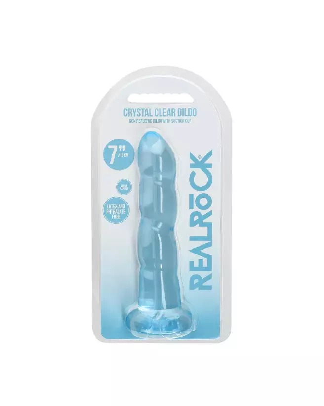 Dildo non-réaliste en jelly avec ventouse RealRock by Shots, 17 cm de plaisir-2