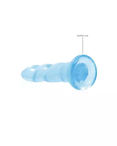 Dildo non-réaliste en jelly avec ventouse RealRock by Shots, 17 cm de plaisir-3