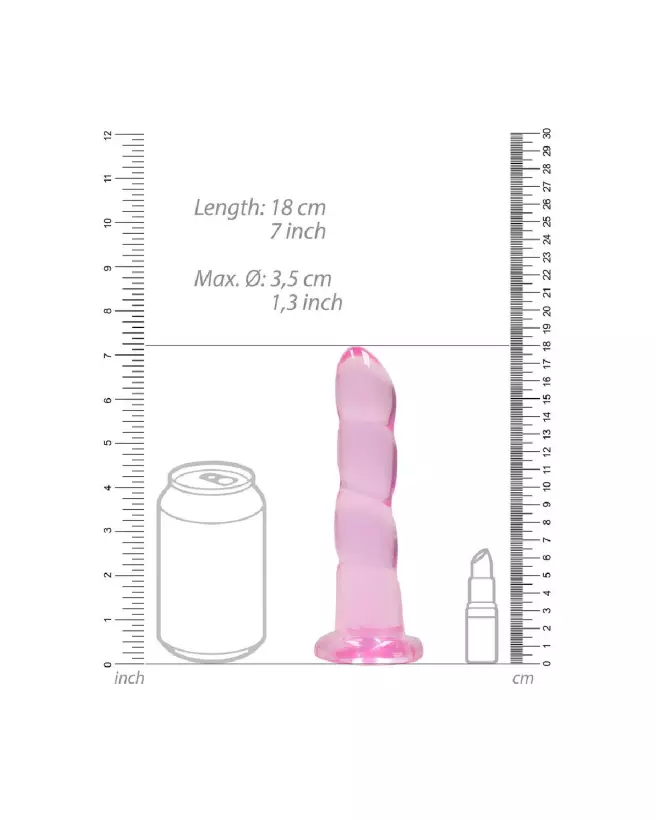 Dildo Jelly RealRock by Shots 17 cm avec Ventouse-4