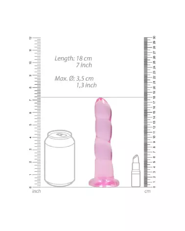 Dildo Jelly RealRock by Shots 17 cm avec Ventouse-4