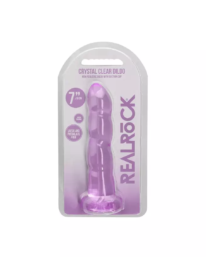Dildo jelly non-réaliste RealRock by Shots avec ventouse 17 cm-2