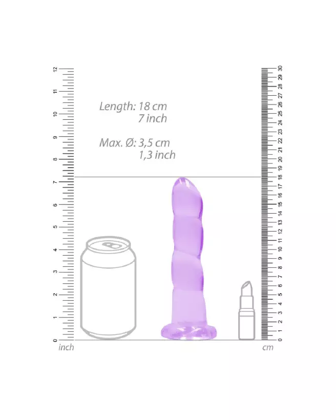 Dildo jelly non-réaliste RealRock by Shots avec ventouse 17 cm-5