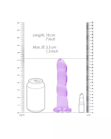 Dildo jelly non-réaliste RealRock by Shots avec ventouse 17 cm-5