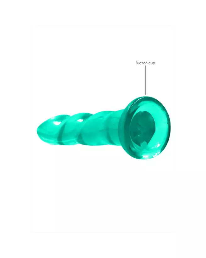 Dildo non-réaliste RealRock by Shots avec ventouse en Jelly, 17 cm-3