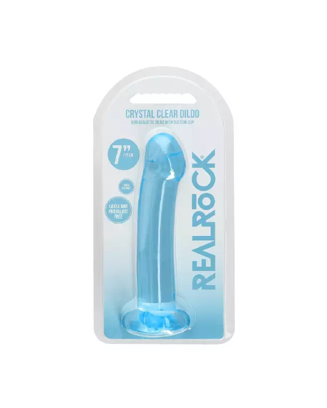 Dildo non-réaliste en jelly RealRock avec ventouse, 17 cm-2