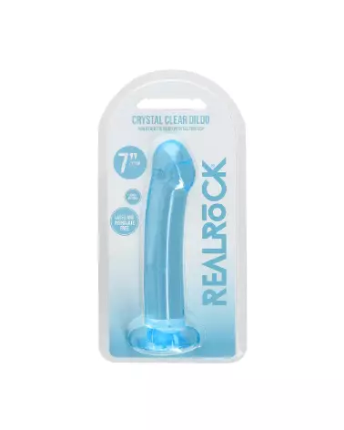 Dildo non-réaliste en jelly RealRock avec ventouse, 17 cm-2