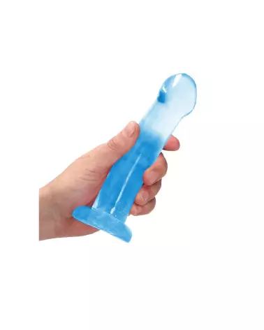 Dildo non-réaliste en jelly RealRock avec ventouse, 17 cm-5