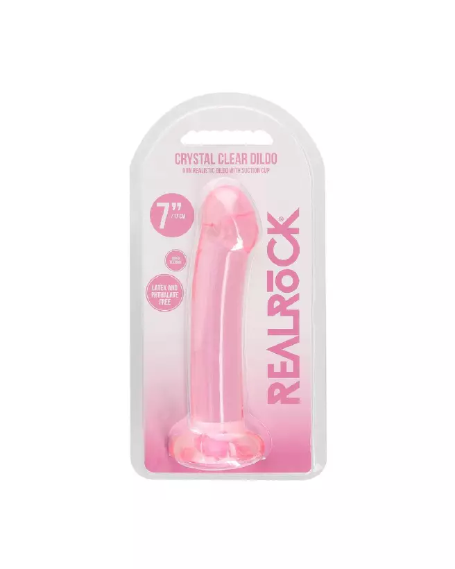 Dildo en jelly non-réaliste avec ventouse RealRock by Shots, 17 cm-2