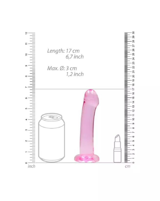 Dildo en jelly non-réaliste avec ventouse RealRock by Shots, 17 cm-4