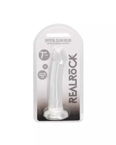 Dildo non-réaliste RealRock by Shots avec ventouse, texture jelly, 17 cm-2