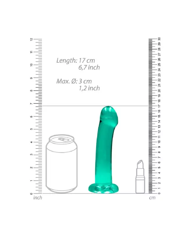 Dildo non-réaliste RealRock en gelée avec ventouse, 17 cm-4