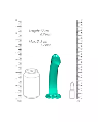 Dildo non-réaliste RealRock en gelée avec ventouse, 17 cm-4