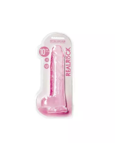 Image Dildo Réaliste avec Testicules RealRock by Shots Jelly 25.4 cm-2