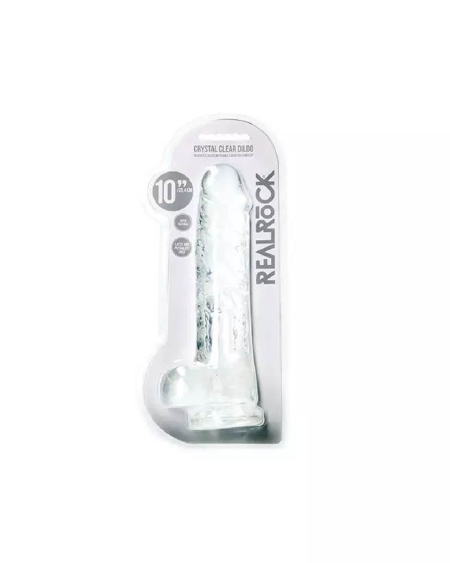 Realistic Dildo with Balls de RealRock, Sextoy Jelly 10 Pouces Réaliste-2