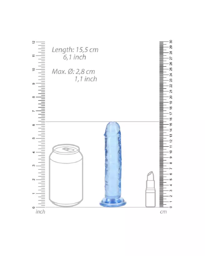 Dildo réaliste en jelly RealRock by Shots avec ventouse-6