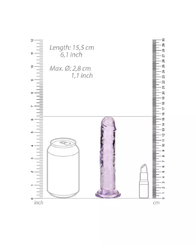 Image du dildo réaliste Jelly 6 pouces avec ventouse RealRock by Shots-6