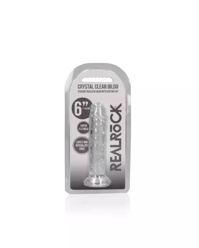 Dildo réaliste Jelly avec ventouse RealRock, sextoy 6 pouces-2